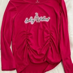 Baby Phat Pink Long Sleeve Top Girls Size 8/10